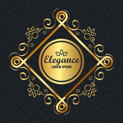 elegance style golden frame
