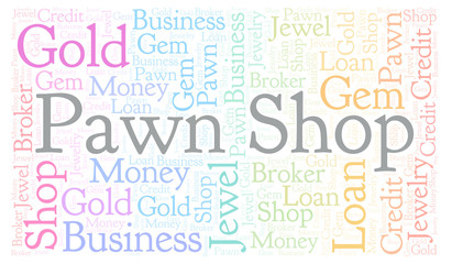 Pawn Shop word cloud.