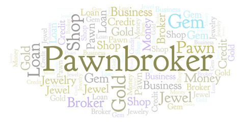 Obraz premium Pawnbroker word cloud.