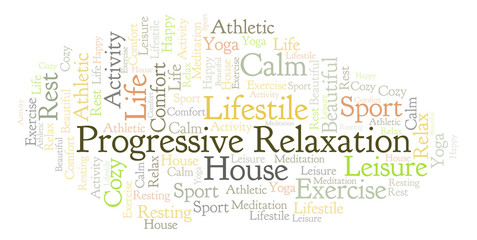 Progressive Relaxation word cloud.