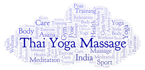 Thai Yoga Massage word cloud.