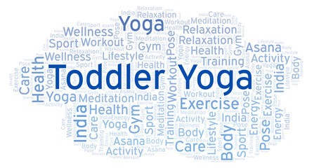Toddler Yoga word cloud.