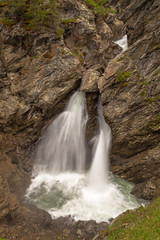 Fototapeta na wymiar Wasserfall in der Plimaschlucht im Martelltal, Südtirol