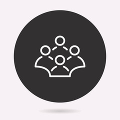 Conference - vector icon. Illustration isolated. Simple pictogram.