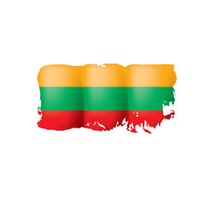 Lithuania flag, vector illustration on a white background
