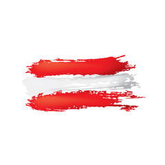 Austria flag, vector illustration on a white background