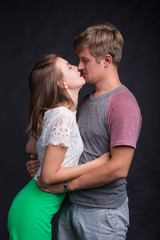 Young couple in love embracing. Lovers concept