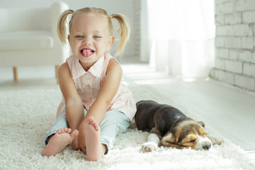 Child with dog 