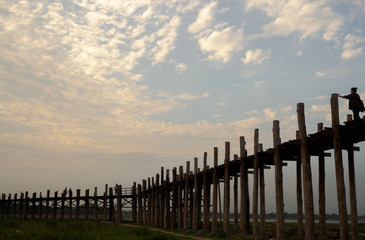 Obraz premium U-Bein Bridge in Mandalay, Myanmar.
