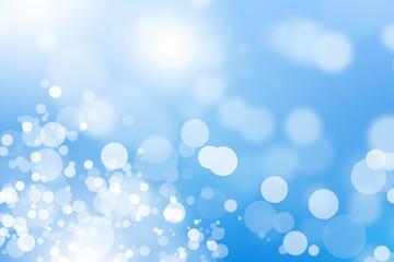 blue bokeh beautiful blurred bright light on abstract background. cool wallpaper. winter concept. element for decoration or design advertising. soft glitter backdrop. defocused