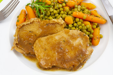 rôti de porc et petits pois 