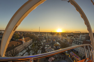 funfair from ferris wheel