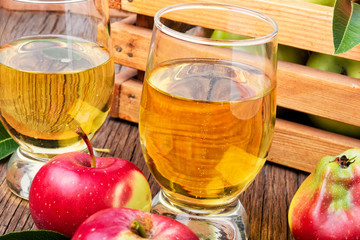 Homemade cider from ripe apples