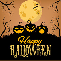 Halloween Design Set Flyer, Background design