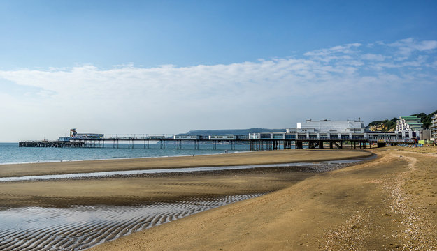 Sandown beach on the isle of wight in England