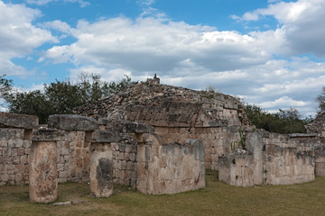 The ruins of the ancient Mayan city of Kabah, Yucatan, Mexico