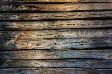 Wall made of wooden planks, rough, backdrop