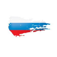 Russia flag, vector illustration on a white background