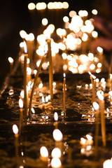 Candles burning in the Orthodox church.