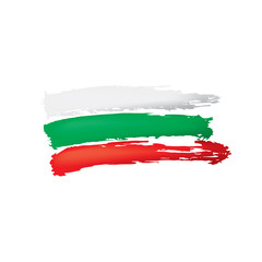 Bulgaria flag, vector illustration on a white background