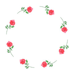 Watercolor wreath for invitations, greeting cards, scrapbooking