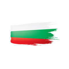 Bulgaria flag, vector illustration on a white background
