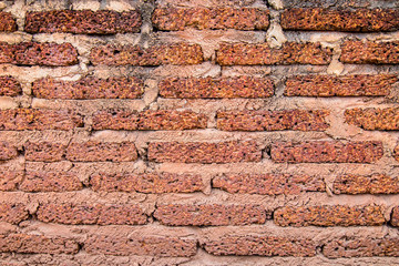 Pattern of Red brick wall for background and textured, Seamless Red brick wall background. Old Brick texture, Grunge brick wall background.