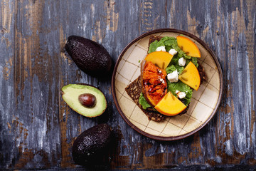 Home made vegan sandwich