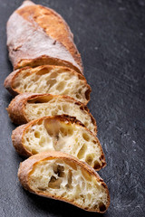 Home made rustic baguette