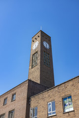 The clocktower in Crewe Cheshire England UK