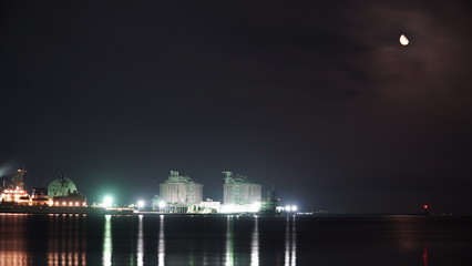 Fototapeta na wymiar 谷山港の夜景
