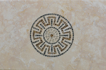 white geometric abstract mosaic pattern, tile for kitchen