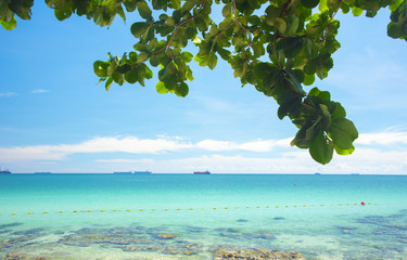 Sea view of Koh Sichang from Chonburi Thailand