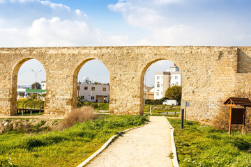 Kamares aqueduct in Cyprus
