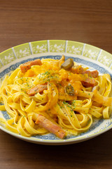 かぼちゃのクリームパスタ