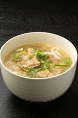 ネギ塩チキンうどん