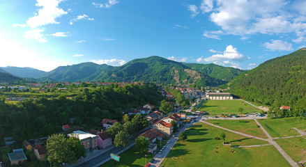 Beautifull panoramic aerial view of mountains at Jablanica, Bosnia and Herzegovina