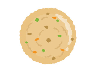 おでんの、がんもどきのイラスト