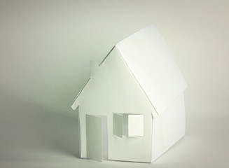 paper house paper background.the concept of a mortgage