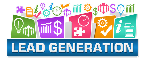 Lead Generation Business Symbols On Top Colorful 