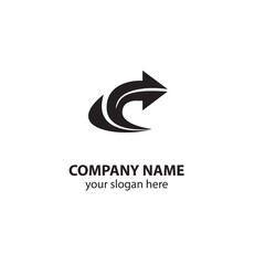 arrow logo design vector element, abstract logo design