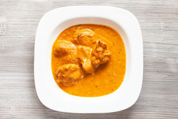 Murg Makhan Masala chicken pieces in curry