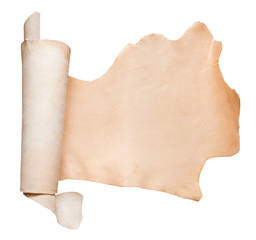 rolled natural vegetable-tanned cow leather