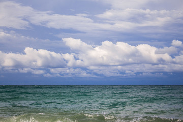 blue sea before a storm