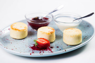 three small pancakes