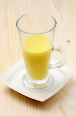 Italian cream hot drink - Bombardino. Europe.