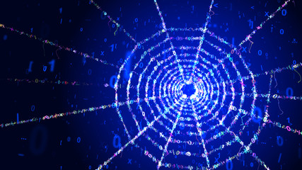 Cyan Web Portal in Blue Cyber Area