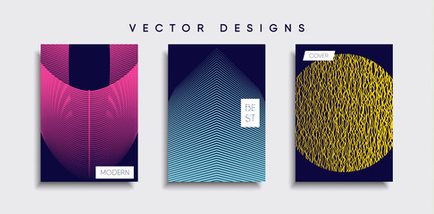 Vector cover designs. Future Poster template. Smartphone modern background set.