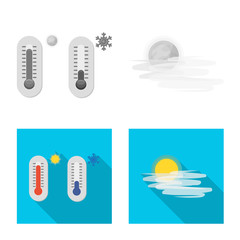 Vector design of weather and weather logo. Collection of weather and application stock vector illustration.