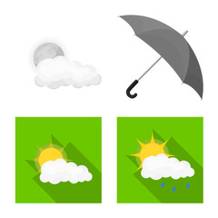 Isolated object of weather and weather sign. Collection of weather and application vector icon for stock.